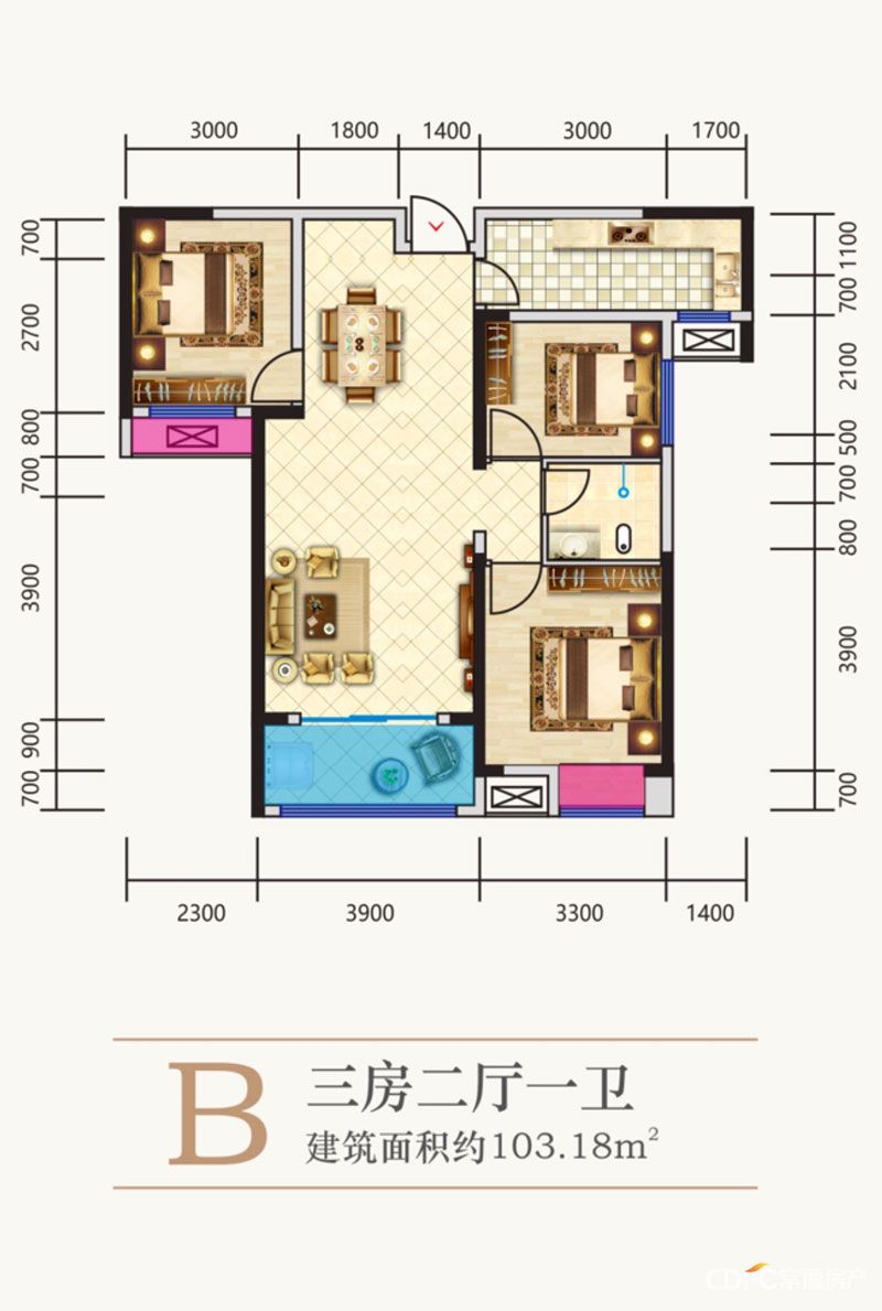 常德阳明湖畔B户型