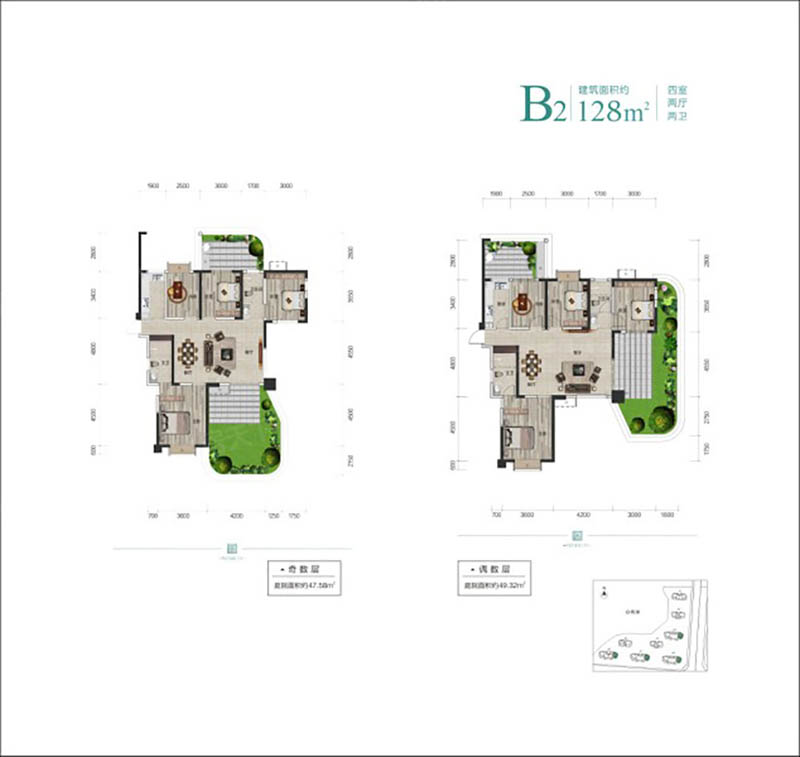 岳阳福天城B2户型
