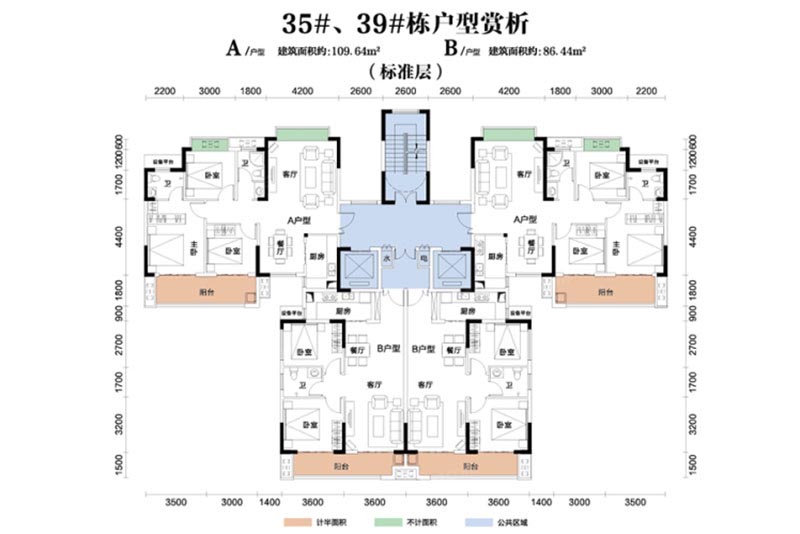 岳阳滨水翡丽城3期A、B户型