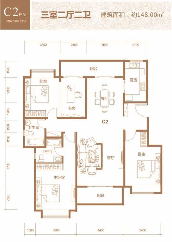 衡阳锦绣南山C2户型