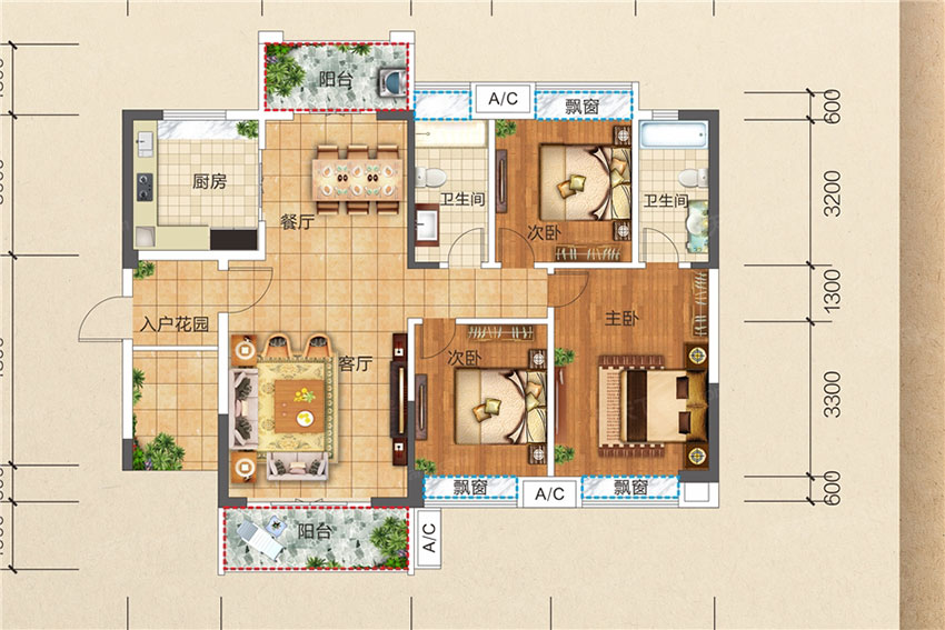 衡阳银泰红城B户型