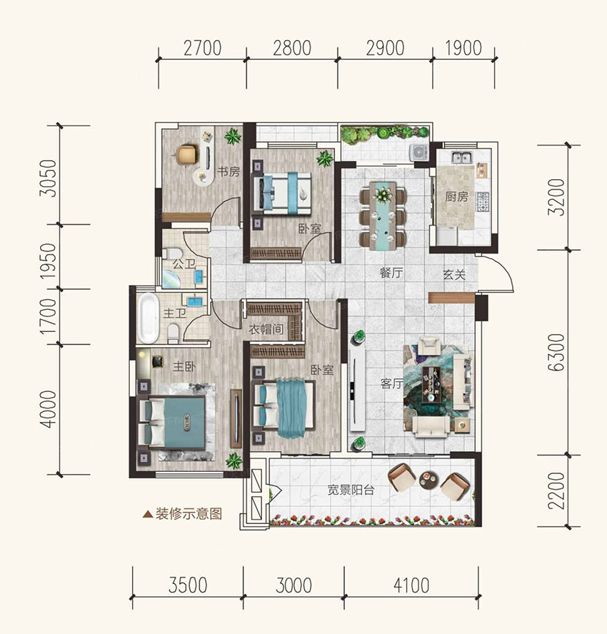 衡阳铂金时代19#05户型