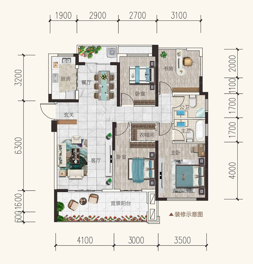 衡阳铂金时代19#07户型