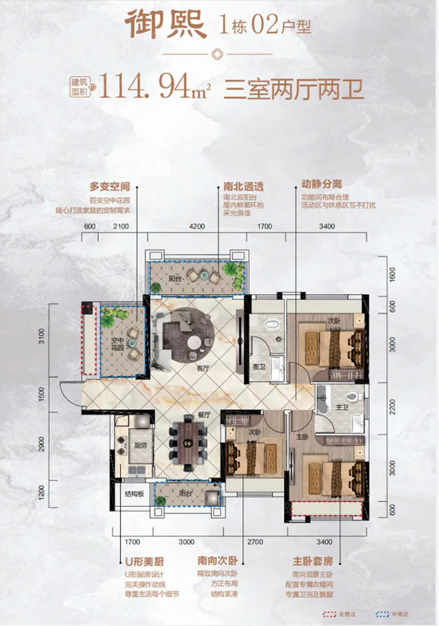 郴州楚鑫顺熙园1栋02户型