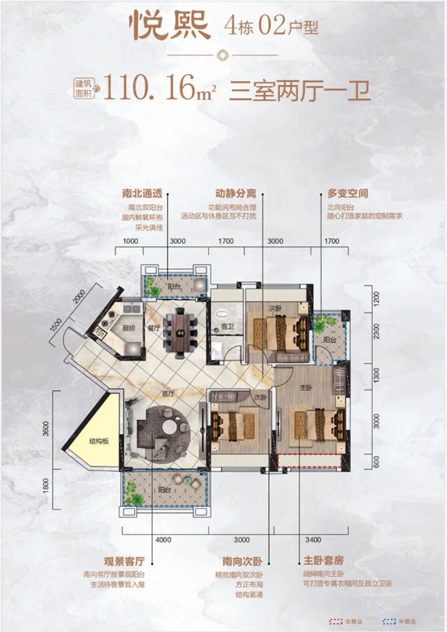 郴州楚鑫顺熙园4栋02户型