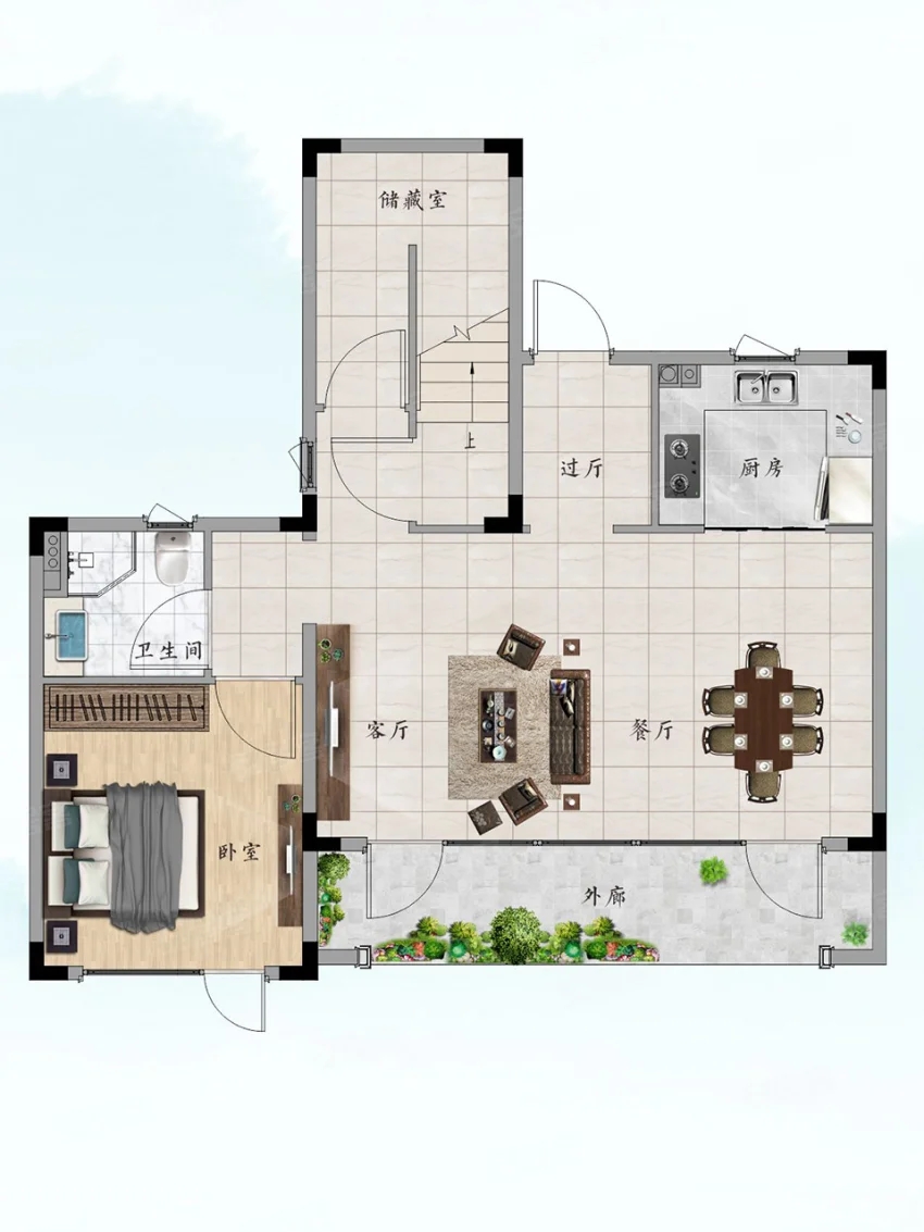 株洲绿城云栖桃源建面约155㎡户型