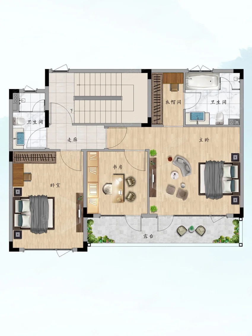 株洲绿城云栖桃源建面约189㎡户型