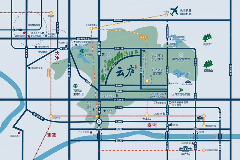 株洲联谊云庐区位图