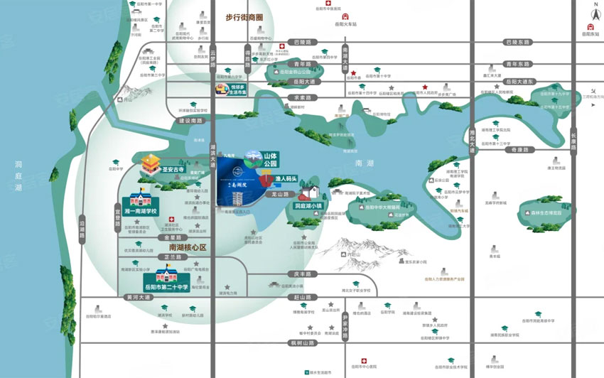 岳阳南湖院区位图